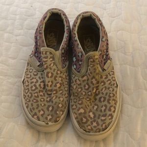 Girls Animal Print Vans size 2.5